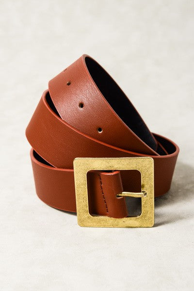 CLASSIC OVERSIZED SQUARE BUCKLE BELTS