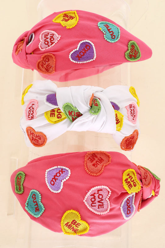 VALENTINE'S DAY CONVERSATION HEARTS HEADBAND