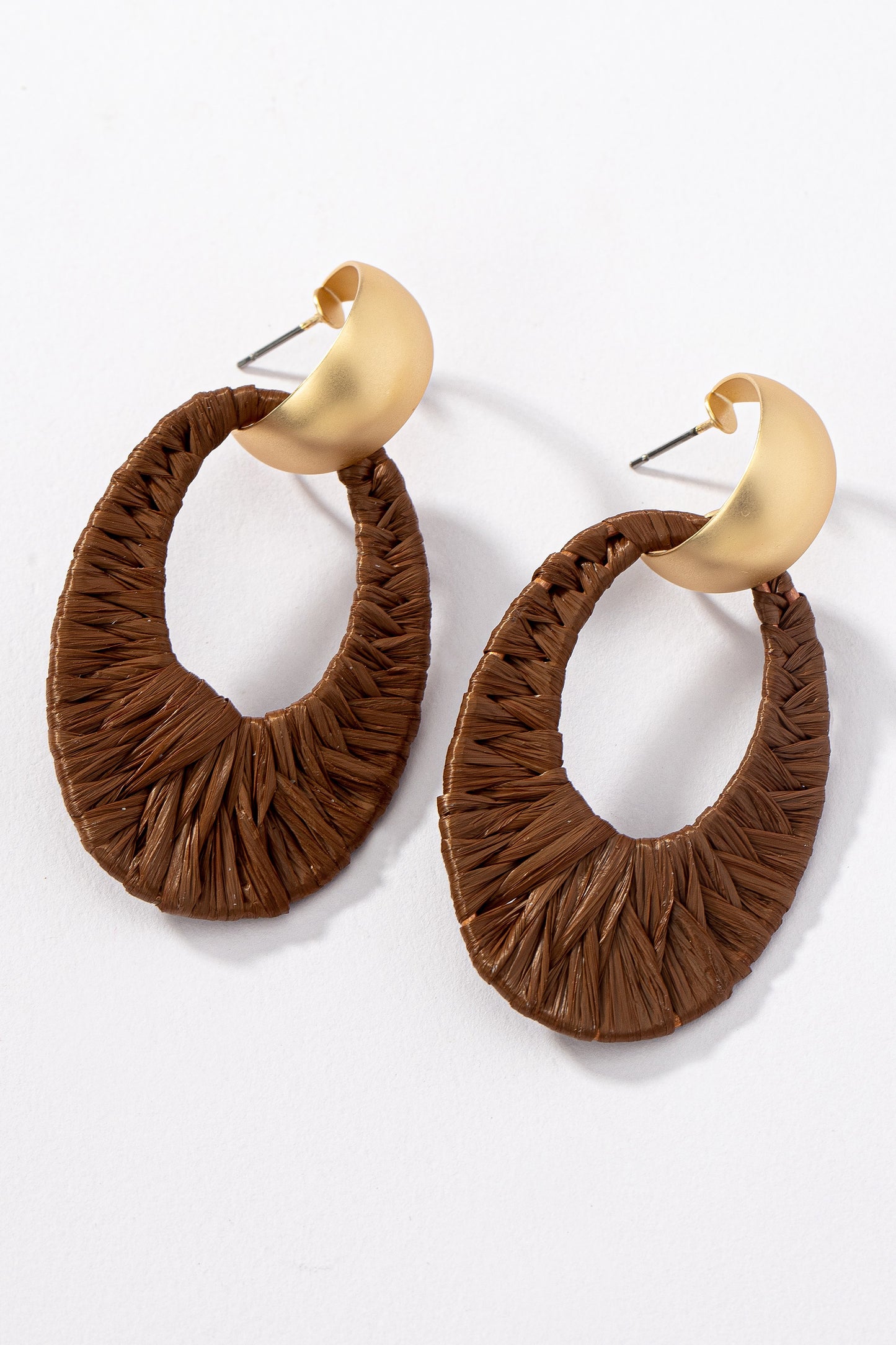 "Oval Raffia" Earrings