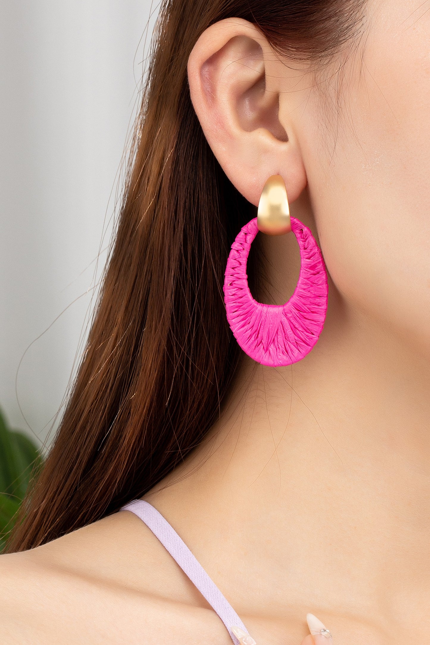 "Oval Raffia" Earrings