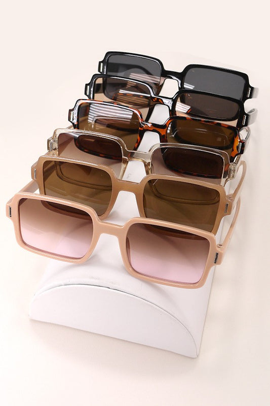 DESIGNER SQUARE RETRO SUNGLASSES