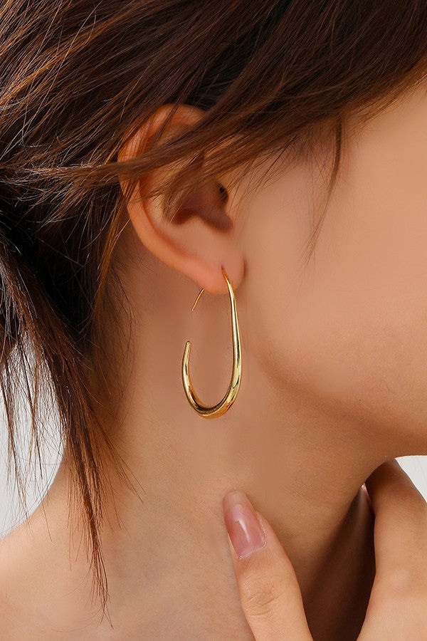 18K STAINLESS STEEL WATERPROOF TARNISH FREE HOOPS