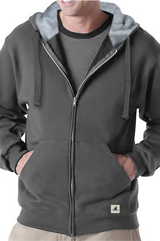 BASIC FLEECE MEN'S THERMAL LINED ZIP UP JACKET