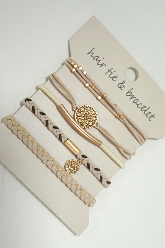 BOHO DUAL FUNCTION KNOT BRACELET HAIR TIES