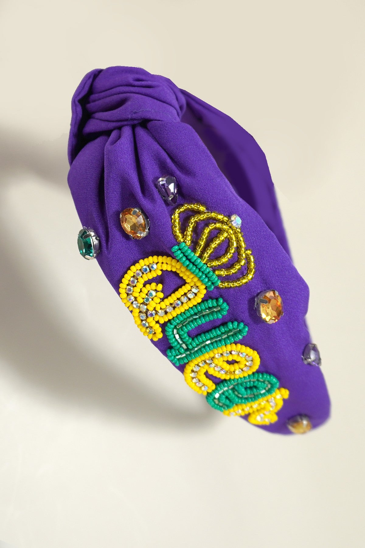 MARDI GRAS MARDI QUEEN WORD HEADBAND