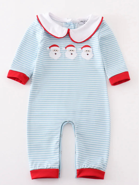 “Blue Christmas” Boy Romper