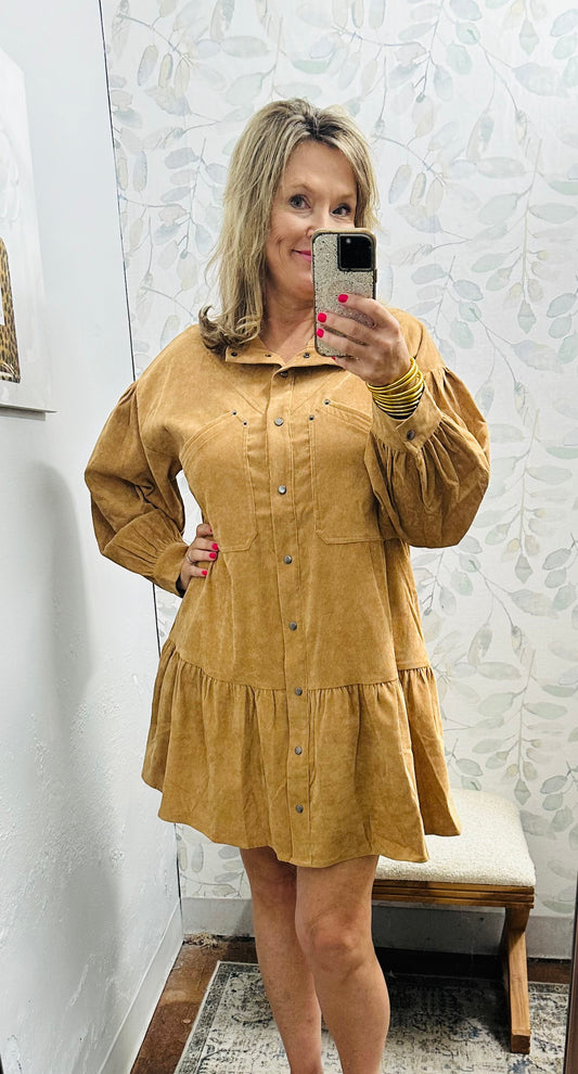 "Camel" Curvy Dress