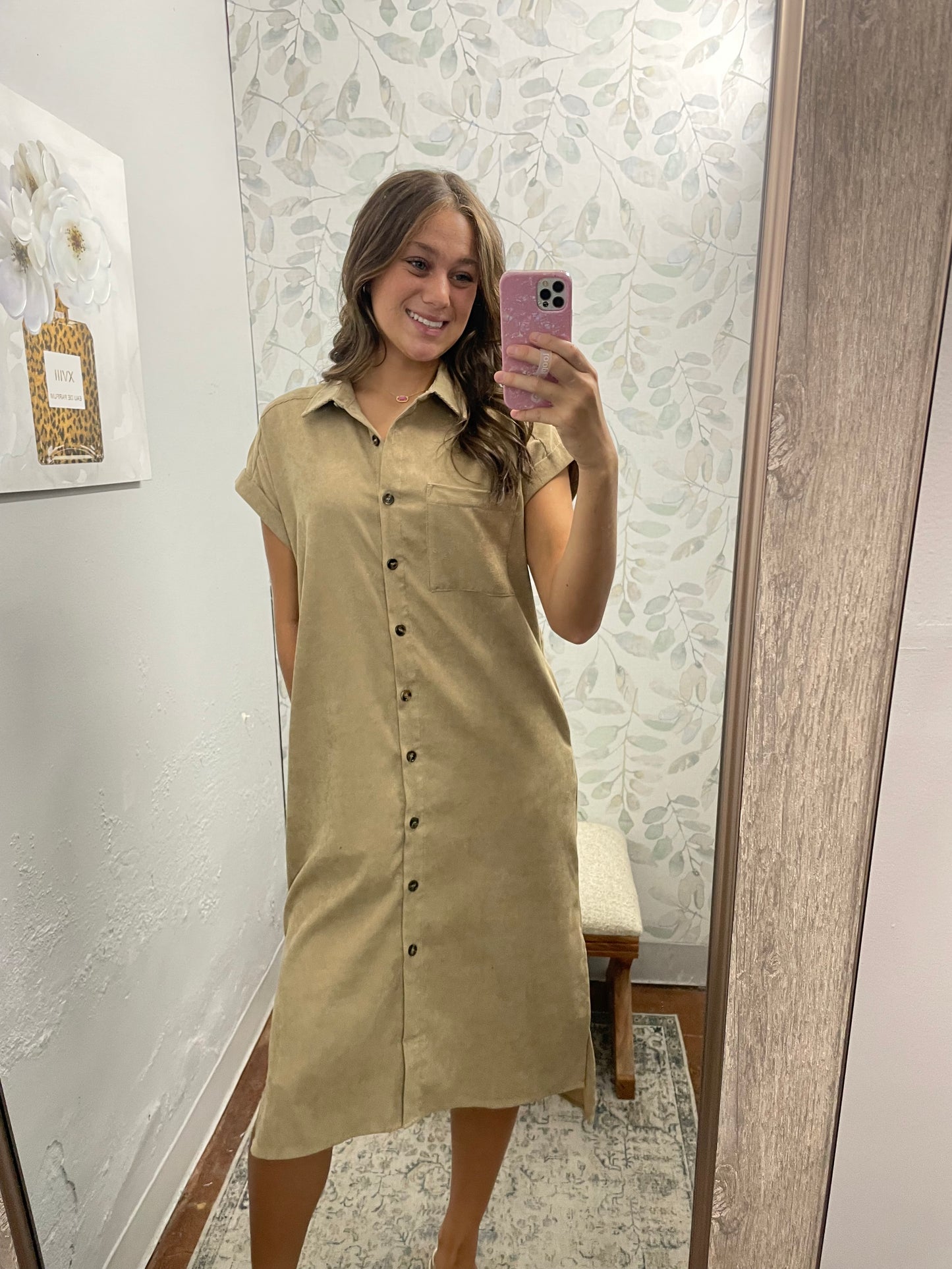 "Walk This Way" Corduroy Dress