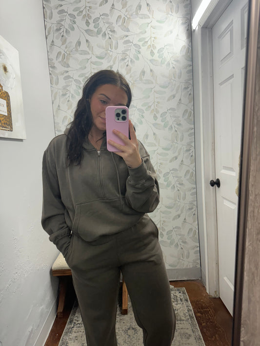 "Fossil" FLEECE JOGGER WITH ELASTIC WAIST BAND