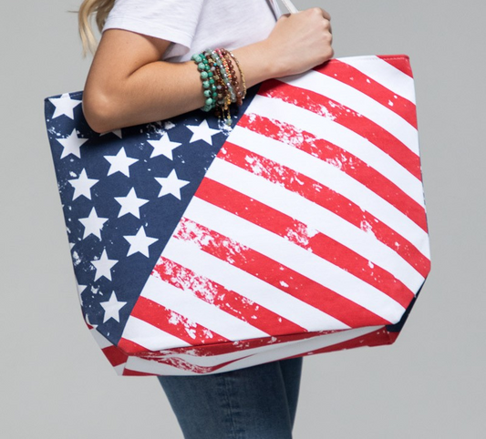 Distressed American Flag Bag